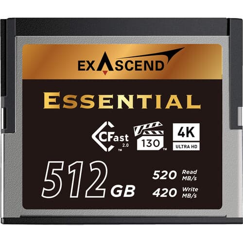 Exascend Essential CFast 2.0 Card, 512GB / Read: 550 MB/s, Write: 530 MB/s image 1