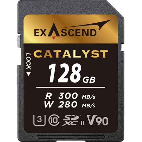 Exascend Catalyst SD Card 128GB, UHS-II / V90 / U3 / Class 10, Read:300 MB/s, Write:280 MB/s image 1