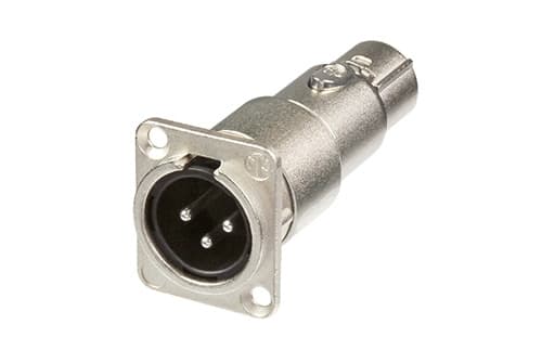 NEUTRIK XLR male-female feedthrough adapter for panel mount image 1