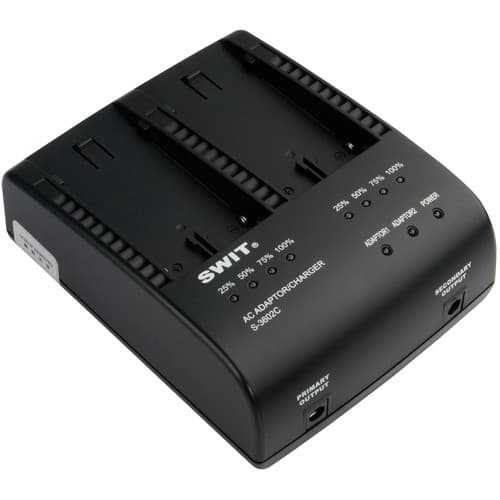 SWIT S-3602C 2-ch Canon BP Charger and Adaptor image 1