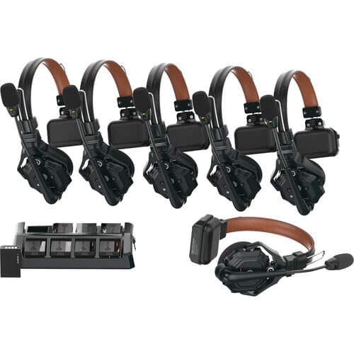 Hollyland 6-person Noise Cancelling Intercom Headset Full Duplex System image 1