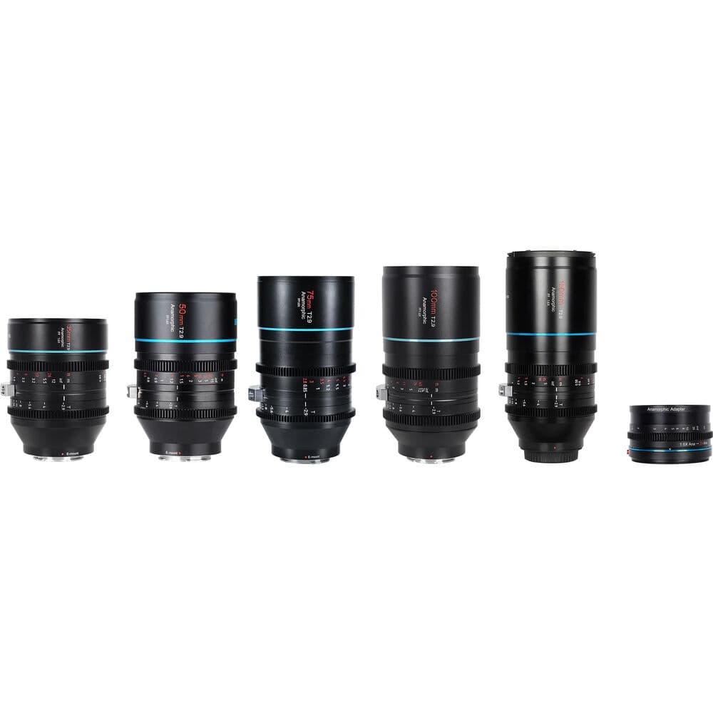 Sirui Venus T2.9 1.6x Full-Frame Anamorphic 5-Lens Kit (35/50/75/100/150mm, Sony E) image 1