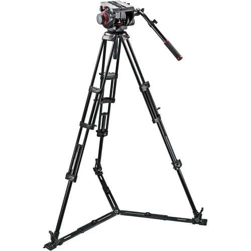 Manfrotto 509HD Video Head with 545GB Tripod Legs, Ground Spreader & Padded Bag image 1