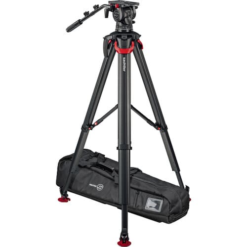 Sachtler System aktiv12T & Flowtech 100 with Mid-Level Spreader image 1