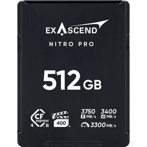 Exascend 512GB NitroPro CFexpress 4.0 Type B Memory Card , Read:3750,Write:3400 image 1